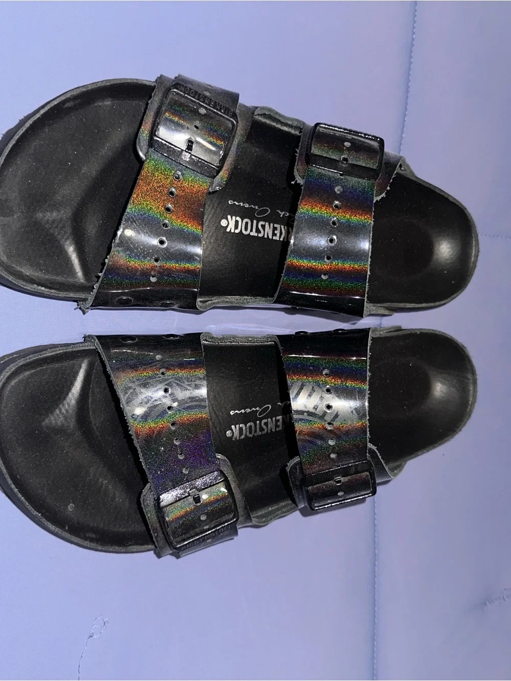 Rick Owens Birkenstocks Size 43 - Black Iridescent